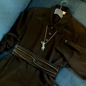 Vintage Christie and Jill Black Long Sleeved Blouse/Tunic Size XL